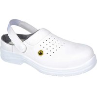 Portwest Compositelite ESD Perforated Safety Clogs White Size 5