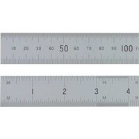 Satin Chrome Engineers Steel Rule 12" 300mm