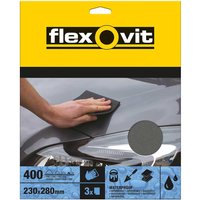 Flexovit 63642526303 Waterproof Sanding Sheets 230 x 280mm Fine 40...