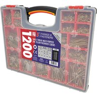 Pro Organiser 1200 Piece Wood Screw Kit