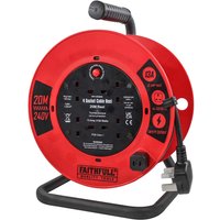 Power Plus 4 Socket Open Cable Reel 240v 20m