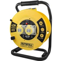 Power Plus 2 Socket Open Cable Reel 110v 40m