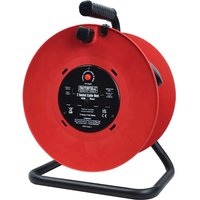 Faithfull 2 Socket Cable Extension Reel 240v 50m