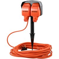 Faithfull Power Plus 2 Socket Outdoor Cable Extension and Ground Spike