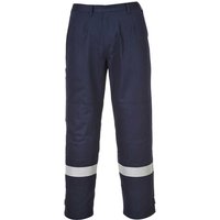 BizFlame Plus Mens Flame Resistant Trousers Navy Blue XL 32"