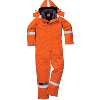 BizFlame Mens Flame Resistant Antistatic Winter Overall Orange S 32"