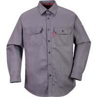 BizFlame Mens Flame Resistant Work Shirt Grey XS