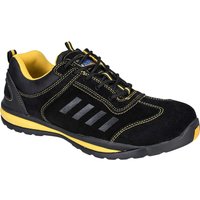 Portwest Steelite Lusum S1P HRO Safety Trainers Black / Yellow Size 7