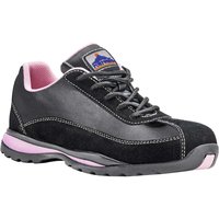Portwest Steelite Womens S1P HRO Safety Trainers Black / Pink Size 6.5