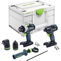 TID TPC 18v Cordless Combi Drill Impact Driver Kit