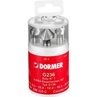 G2361 6 Piece HSS Straight Shank 90° Countersink Set