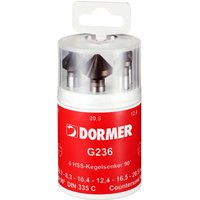G2365 6 Piece HSS Tialn Tri Flat Straight Shank 90° Countersink Set