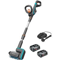 Gardena AQUABRUSH P4A 18v Cordless Patio and Surface Cleaner 2 x 2.5ah Li-ion Battery Charger