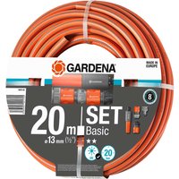 Gardena Basic Hose Pipe Set 1/2" / 12.5mm 20m Orange