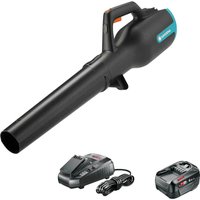 Gardena POWERJET P4A 18v Cordless Garden Leaf Blower 1 x 6ah Li-ion Battery Charger
