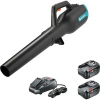Gardena POWERJET P4A 18v Cordless Garden Leaf Blower 2 x 4ah Li-ion Battery Charger