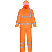 Portwest Hi Vis Packaway Rainsuit Orange L 31"