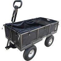 Handy THDLGT Large Steel Garden Trolley with Liner, Tray and Punctureless Wheels 400Kg