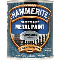 Hammerite Hammered Finish Metal Paint Silver 750ml