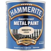 Hammerite Smooth Finish Metal Paint Cream 750ml