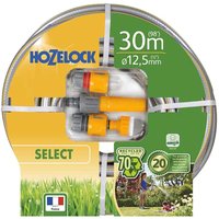 Hozelock Select Garden Hose Pipe and Fittings Set 1/2" / 12.5mm 30m Grey