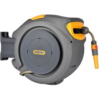 Hozelock Wall Mounted Auto Hose Reel 1/2" / 12.5mm 30m Grey & Yellow