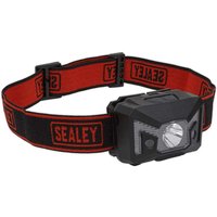 Sealey Rechargeable Auto Sensor LED Head Torch Black / Red Sealey Rechargeable Auto Sensor LED Head Torch Black / Red