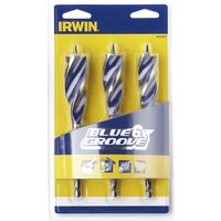 3 Piece 6X Groove Wood Drill Bit Set