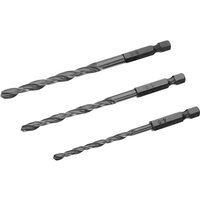 3 Piece HSS Drill Bit Hex Shank Bit Set