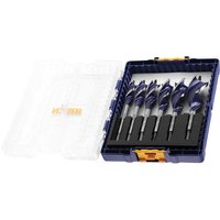 6 Piece Groove 6X Tri Flute Wood Auger Drill Bit Set