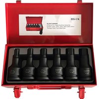 6 Piece 3 4" Drive Impact Hex Socket Set Metric