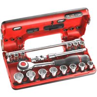 18 Piece 3 8" Drive Hex Socket Set Metric Detection Box