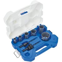 8 Piece Plumbers Bi Metal Carbide Tip Hole Saw Set