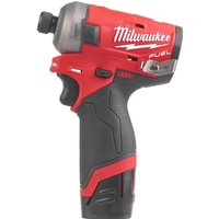 Milwaukee M12 FQID Fuel 12v Cordless Brushless Surge Hydraulic Impact Driver 2 x 2ah Li-ion Battery Charger Case