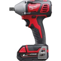 Milwaukee M18 BIW12 18v Cordless 1/2" Drive Impact Wrench 2 x 2ah Li-ion Battery Charger Case