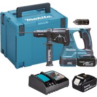 DHR243 18v LXT Cordless Brushless SDS Plus Hammer Drill 2 x 5ah Li ion Battery Charger Case