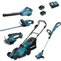 5 Piece 18v LXT Cordless Complete Garden Tool Kit 2 x 5ah Li ion Battery Charger