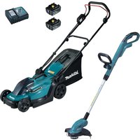 18v LXT Cordless Rotary Lawnmower Grass Trimmer Kit 2 x 5ah Li ion Battery Charger