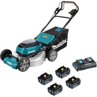 DLM532 Twin 18v LXT Cordless Brushless Lawnmower 530mm 4 x 5ah Li ion Battery Charger
