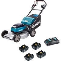DLM533 Twin 18v LXT Cordless Brushless Lawnmower 530mm 4 x 5ah Li ion Battery Charger