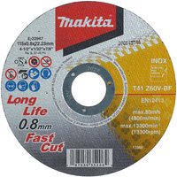 Z60V Thin Stainless Steel Cutting Discs 115mm 0.8mm Pack 1
