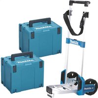 2 Piece 6 MakPac Connector Stackable Power Tool Case Set Case Trolley