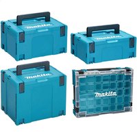 3 Piece MakPac Connector Stackable Power Tool Case Set Organiser