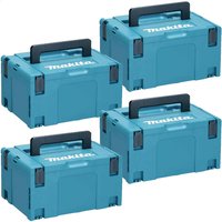 4 Piece 8 Type 3 MakPac Connector Stackable Power Tool Case Set