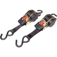 Master Lock Retractable Ratchet Tie-Down S-Hook 3m 2 Piece 3238EURDAT