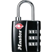 Masterlock TSA Combination Padlock 30mm Black Standard