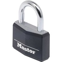 Master Lock Aluminium Black Vinyl Cover 50mm Padlock 4-Pin 9150EURDBLK