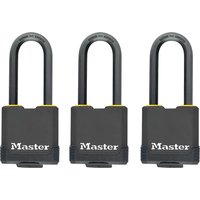 Masterlock Excell Weather Tough Padlock Pack of 3 Keyed Alike 48mm Standard