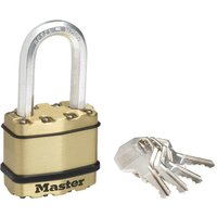 Master Lock Excellâ„¢ Brass Finish 45mm Padlock 4-Pin - 38mm Shackle M1BEURDLF