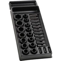 29 Piece 1 2" Drive Hexagon Impact Socket Screwdriver Bit Set Module Tray